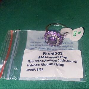 BP Amethyst Cubic Zirconia Ring